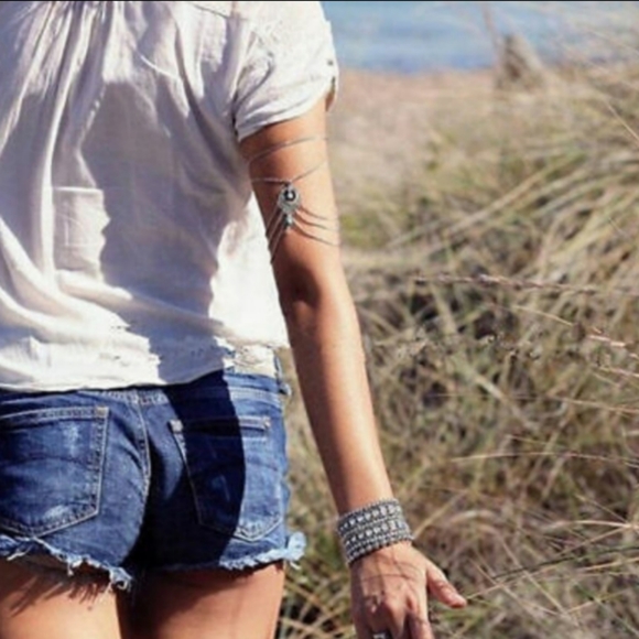 Bohemian Silver Turquoise Ankle Bracelet - Picture 8 of 8